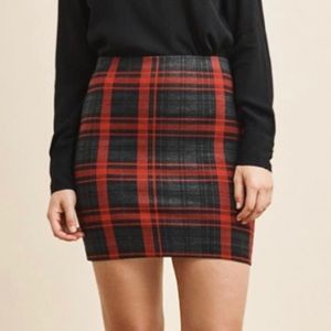 Plaid dynamite pencil skirt